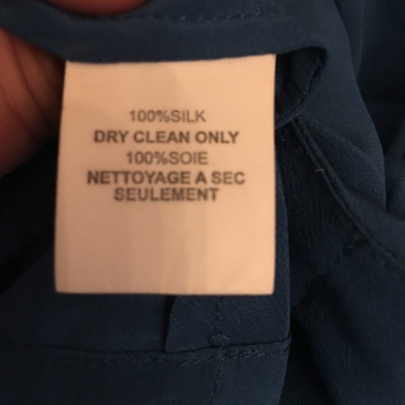 Trina Turk Blue 100% Silk Blouse - Picture 15 of 16